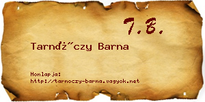 Tarnóczy Barna névjegykártya